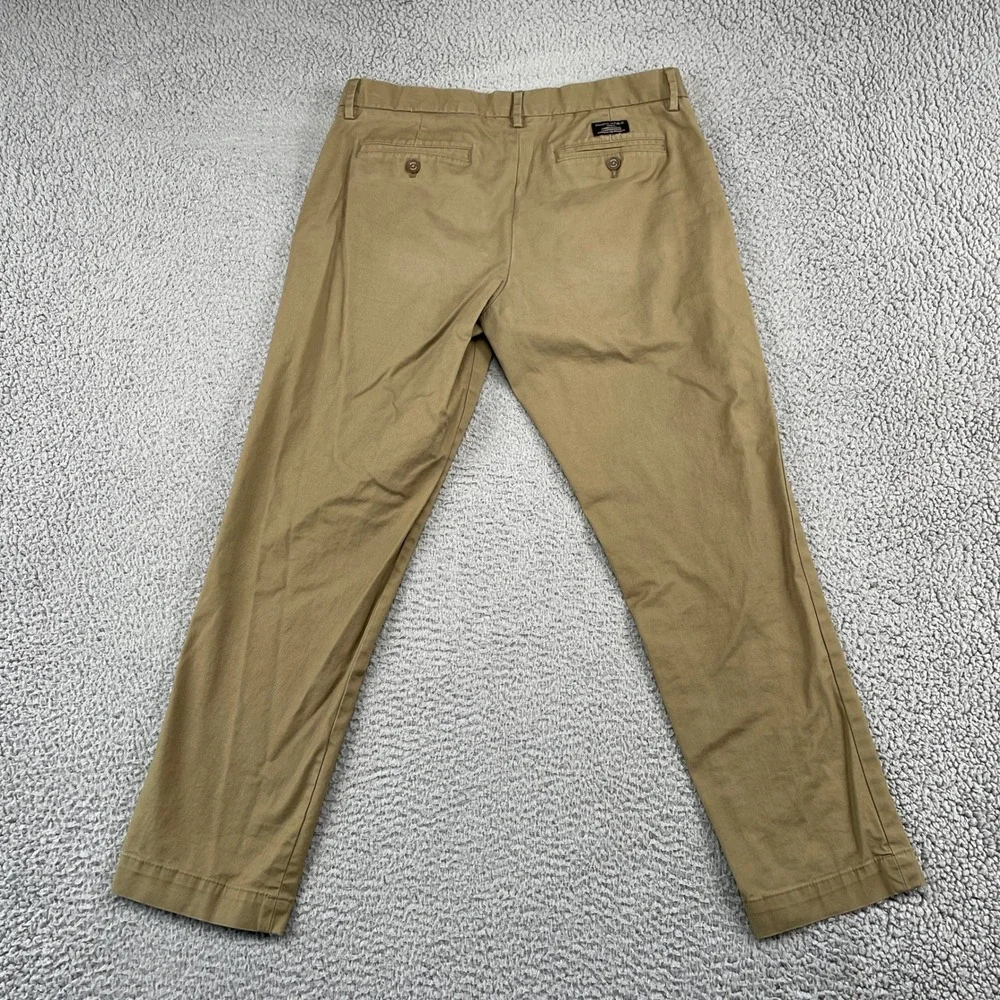 Banana Republic Chino Mens 32x30 Khaki Mason Chino Flat Front Stretch Cotton
